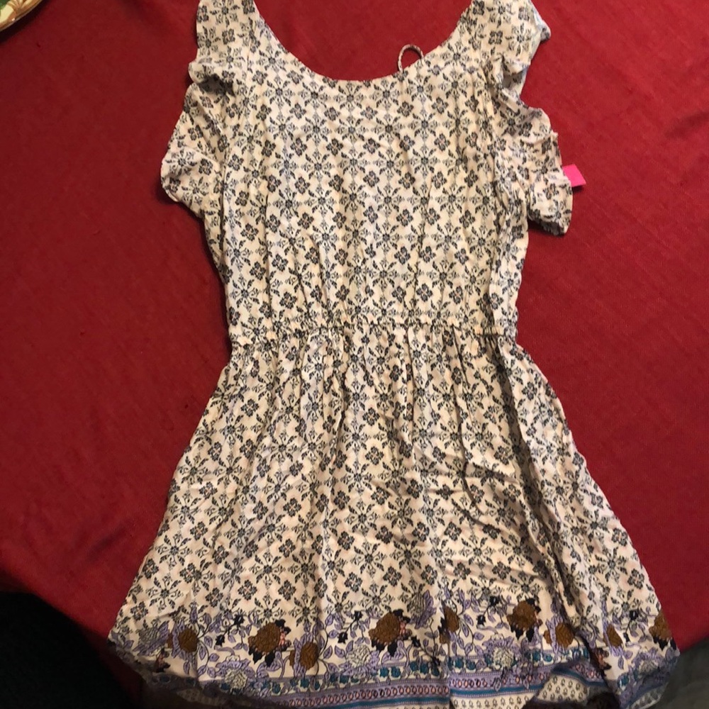 Patterned dress from Target. Ties up the back.